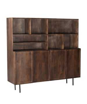 
De Livingfurn Buffetkast Elan is een prachtige toevoeging aan jouw interieur. Deze kast is uitgevoerd in de stijlvolle Mid Century stijl en is gemaakt van hoogwaardig metaal en mangohout. De warme bruine kleur geeft een gezellige en luxe uitstraling aan elke ruimte. De kast is niet alleen een eyecatcher, maar ook zeer functioneel met zijn 11 vakken, ideaal voor het opbergen van al jouw spullen. De kwaliteit van de materialen zorgt ervoor dat je jarenlang plezier zult hebben van deze buffetkast.Materiaal: De Livingfurn Buffetkast Elan is vervaardigd uit een combinatie van metaal en mangohout. Dit zorgt voor een robuuste en duurzame constructie, terwijl het mangohout een warme en natuurlijke uitstraling biedt.Stijlvolle Mid Century designGemaakt van duurzaam metaal en mangohoutVoorzien van 11 ruime vakken voor optimale opbergruimteAfmetingen: BxDxH 180x45x150 cm - Afmeting: 45x180x150 - Kleur: Bruin - Materiaal: Hout