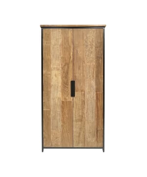 
Ben jij op zoek naar een trendy kabinetkast? Dan zijn de kabinetkasten van Livingfurn perfect voor jou! De Kabinetkasten van Livingfurn zijn geïnspireerd op de nieuwste trends en designs. De kabinetkasten zijn zo ontworpen om jarenlang plezier van te kunnen hebben. De kabinetkasten zijn gemaakt van hoogwaardig teakhout en gecoat staal. Belangrijke informatie: - De kabinetkast heeft drie opbergplanken en gesloten deuren- Afmetingen van het artikel: 195x100x40cm- Gemaakt van teakhout en gecoat staal- Goed te combineren in veel veschillende interieurstijlen Over LivingfurnLivingfurn heeft een uitgebreid assortiment aan kasten, tafels, zitmeubelen en accessoires. De designs zijn stijlvol en tijdloos. De collectie is uitgerust in een moderne sfeer. Je kunt de artikelen van Livingfurn gebruiken als een echte statement piece in je woning. Het assortiment is heel veelzijdig. - Afmeting: 195x100x40 - Kleur: Bruin - Materiaal: Hout