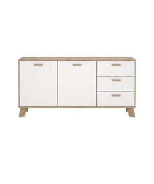 
Productkenmerken : Constructie van spaanplaat.Onderstel van MDF.2 deuren met 2 in hoogte verstelbare legplanken.3 laden.Kogelladegeleiders van metaal.Metalen scharnieren.Handgrepen van massief hout.Productafmetingen : Lengte 147,2 cm x Breedte 39,1 cm x Hoogte 73,0 cm - Nettogewicht: 39,8 kg.Pakketafmetingen : Pakket nr. 1: Lengte 97,5 cm x Diepte 63,6 cm x Hoogte 12,6 cm.Pakket nr. 2: Lengte 166,8 cm x Diepte 44,8 cm x Hoogte 8,6 cm.Totaal brutogewicht: 43,3 kg. Merk: CaliCosy Kleur: White