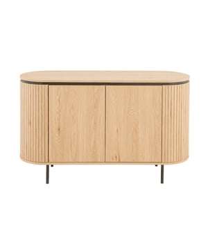 
Productkenmerken:  Dressoir met 2 deuren.Dubbel blad.Zijkanten bedekt met verticale lamellen.Potten van zwart metaal.Push & Pull-systeem voor het openen van de deuren.Productafmetingen: Breedte 40 cm x Lengte 120 cm x Hoogte 42 cm - Nettogewicht: 31,5 kg.Paketafmetingen: Pakket nr. 1: Breedte 46 cm x Lengte 131,5 cm x Hoogte 13 cm - Brutogewicht: 34,2 kg. Merk: CaliCosy Kleur: Wooden Effect