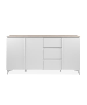 
Productkenmerken:Travertijn- en witdecor.Gemaakt van spaanplaat en MDF, bekleed met melamine- of papieren decor.Dressoir met een dikte van 15 mm.Bovenblad in zwevend effect, 16 mm dik.Grote handgrepen van kunststof.Kunststof poten van 12 cm hoog.3 deuren met telkens 1 legplank erachter.3 lades.Productafmetingen: Lengte 177 cm x Diepte 40 cm x Hoogte 92 cm - Nettogewicht: 54,5 kg.Paketafmetingen:Pakket nr. 1: Lengte 188 cm x Diepte 47 cm x Hoogte 9 cm - Brutogewicht: 29 kg.Pakket nr. 2: Lengte 109 cm x Diepte 52 cm x Hoogte 14,5 cm - Brutogewicht: 29,5 kg.Totaal brutogewicht: 58,5 kg. Merk: CaliCosy Kleur: White