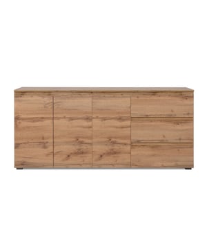 
Ontdek onze Dressoir met 3 deuren, 3 laden en 2 planken - L178,5 x H80 x P40 cm die perfect is om uw eetkamer te organiseren. Je kunt er serviesgoed en andere spullen naar keuze in opbergen. De sobere en elegante stijl past bij elke interieurdecoratie. Verkrijgbaar in twee kleuren: eiken en wit.Productkenmerken:Hoofdmateriaal: spaanplaat.Veel opbergruimte.Elegant en sober.Satijnmelamine.Afgeschuinde randen voor een betere grip van de deuren en laden.Wordt als bouwpakket geleverd. Instructies zijn bijgevoegd. Zelf in elkaar te zetten.3 deuren, 3 laden, 2 planken.2 tussenwanden.Productafmetingen: Lengte 178,5 cm x Hoogte 80 cm x Diepte 40 cm - Nettogewicht: 55,80 kg.Afmetingen van de verpakking:Pakket nr. 1: Hoogte 84,5 cm x Breedte 77 cm x Diepte 10,5 cm - Brutogewicht: 30,40 kg.Pakket nr. 2: Hogte 186 cm x Breedte 43 cm x Diepte 6,5 cm - Brutogewicht: 27,90 kg.Totaal brutogewicht: 58,3 kg. Merk: CaliCosy Kleur: Wooden Effect