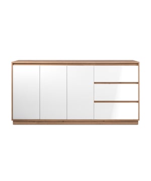 
Productkenmerken: Hoogglans wit / Artisan eiken.Gemaakt van spaanplaat en MDF, afgewerkt met melamine- of papierdecor.Dressoir met 3 deuren, 3 laden, panelen van 15 mm dik.Productafmetingen: Lengte 178 x Diepte 40 x Hoogte 88 cm - Nettogewicht: 55,9 kg.Pakketafmetingen: Pakket nr. 1: Lengte 187 x Diepte 41,5 x Hoogte 8 cm - Brutogewicht: 31,7 kg.Pakket nr. 2: Lengte 89 x Diepte 41,5 x Hoogte 13 cm - Brutogewicht: 27 kg.Totaal brutogewicht: 58,7 kg. Merk: CaliCosy Kleur: White