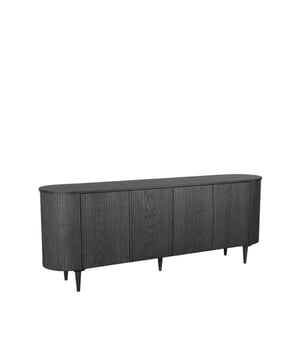 
Dressoir Oliva van LABEL51 is een prachtig meubel uitgevoerd in eikenfineer. Een speels vormgegeven meubel waar al jouw spullen stijlvol in kunnen worden opgeborgen.Het dressoir is verdeeld door een vaste plank in twee delen die ieder door twee deurtjes worden afgesloten. Doordat het dressoir is voorzien van een druksysteem waarmee de deurtjes openen, krijgt het meubel een elegante look. De hoge poten maken dat er een luchtig geheel ontstaat.Oliva geeft je een warm, nostalgisch gevoel door haar klassieke elementen. Dit uit zich in de afgeronde hoeken en de dunne latjes die het meubel helemaal afwerken. Twee kenmerken die weer helemaal terug zijn in de mode.- Dressoir Oliva is verkrijgbaar in naturel, walnoot en zwart eikenhout- Dressoir Oliva is perfect te combineren met alle andere meubelen uit de serie- Dressoir Oliva staat door haar prachtige kenmerken goed in ieder interieur - Afmeting: 47x220x85 - Kleur: Zwart - Materiaal: Hout