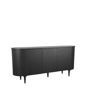 
Dressoir Oliva van LABEL51 is een prachtig meubel uitgevoerd in eikenfineer. Een speels vormgegeven meubel waar al jouw spullen stijlvol in kunnen worden opgeborgen.Het dressoir is verdeeld door een vaste plank in twee delen die ieder door twee deurtjes worden afgesloten. Doordat het dressoir is voorzien van een druksysteem waarmee de deurtjes openen, krijgt het meubel een elegante look. De hoge poten maken dat er een luchtig geheel ontstaat.Oliva geeft je een warm, nostalgisch gevoel door haar klassieke elementen. Dit uit zich in de afgeronde hoeken en de dunne latjes die het meubel helemaal afwerken. Twee kenmerken die weer helemaal terug zijn in de mode.- Dressoir Oliva is verkrijgbaar in naturel, walnoot en zwart eikenhout- Dressoir Oliva is perfect te combineren met alle andere meubelen uit de serie- Dressoir Oliva staat door haar prachtige kenmerken goed in ieder interieur - Afmeting: 47x180x85 - Kleur: Zwart - Materiaal: Hout