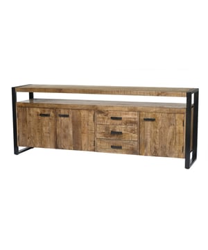 
Ben jij op zoek naar een trendy dressoir? Dan zijn de dressoirs van LivingFurn perfect voor jou! De dressoirs van LivingFurn zijn geïnspireerd op de nieuwste trends en designs. De dressoirs zijn zo ontworpen om jarenlang plezier van te kunnen hebben. De dressoirs zijn gemaakt van hoogwaardig mangohout en gecoat staal. De dressoirs zijn te verkrijgen in verschillende kleuren en maten.  Over dit artikel: - Dressoir- Vorm: Rechthoekig- Kleur: Bruin- Materiaal: Mangohout en Gecoat Staal- 45x210x80Over LivingfurnLivingfurn heeft een uitgebreid assortiment aan kasten, tafels, zitmeubelen en accessoires. De designs zijn stijlvol en tijdloos. De collectie is uitgerust in een moderne sfeer. Je kunt de artikelen van Livingfurn gebruiken als een echte statement piece in je woning. Het assortiment is heel veelzijdig. - Afmeting: 45x210x80 - Kleur: Bruin - Materiaal: Hout