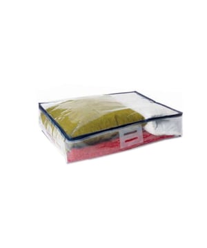 
Weet u niet hoe u uw spullen moet opbergen als de seizoenen veranderen? Dankzij de ritssluiting en het PVC-materiaal zijn uw kleren veilig in Deze met kunststof genaaide hoes die geen vocht of schimmel doorlaat. Materiaal: PVCDimensies: 60 x 48 x 15 cm Merk: CaliCosy