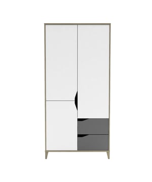 
De Kast met 3 Deuren en 2 Laden L88,9 x H184,6 cm - Wit en Grijs - Genius wordt al snel een onmisbaar item in de kinderkamer! Praktisch, het biedt voldoende opbergruimte met een kledingroede, een linnenkast en 2 laden, waardoor alles gemakkelijker terug te vinden is. De Scandinavische stijl wordt versterkt door bicolore tinten, kegelvormige poten en ergonomische handgrepen voor een origineel en eigentijds ontwerp. Productkenmerken: - 2 laden (L 37,9 x B 38,8 x H 19,8 cm) - 1 verstelbare kledingroede op 2 niveaus - 3 interne planken - Ergonomische handgrepen - Gemaakt in Frankrijk Productafmetingen: - Breedte: 88,9 cm x Hoogte: 184,6 cm x Diepte: 50,1 cm - Netto gewicht: 72,1 kg Verpakkingsafmetingen: - Pakket nr. 1: Lengte: 103 cm x Hoogte: 12 cm x Diepte: 52,3 cm - Bruto gewicht: 30,5 kg - Pakket nr. 2: Lengte: 178,5 cm x Hoogte: 9 cm x Diepte: 51,6 cm - Bruto gewicht: 41,7 kg Merk: CaliCosy Kleur: White