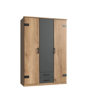 
Ontdek onze 3-deurs kast met eikenhouten decor en 2 laden - L135 cm. Deze kast biedt veel opbergruimte, de handgrepen zijn erg handig in het dagelijks gebruik. De 2 laden stellen u ook in staat om uw spullen naar keuze op te bergen en te sorteren. De industriële stijl van de kast past perfect in elk interieur. Productkenmerken: 3-deurs kast met 2 eikenhouten decor en een grafietkleurige afwerking. 2 laden met grafietkleurige afwerking. Hoofdmateriaal: spaanplaat met eikenhouten decor en grafietkleurige afwerking. Productafmetingen: Lengte 135 cm x Hoogte 199 cm x Diepte 58 cm - Nettogewicht: 102 kg. Verpakkingsafmetingen: Pakket nr. 1: Breedte 57,1 cm x Diepte 154,2 cm x Hoogte 8,6 cm - Bruto gewicht: 34 kg. Pakket nr. 2: Breedte 57,1 cm x Diepte 202 cm x Hoogte 6,8 cm - Bruto gewicht: 41 kg. Pakket nr. 3: Breedte 44,8 cm x Diepte 194,6 cm x Hoogte 6,4 cm - Bruto gewicht: 32 kg. Totaal bruto gewicht: 107 kg. Merk: CaliCosy Kleur: Wooden Effect