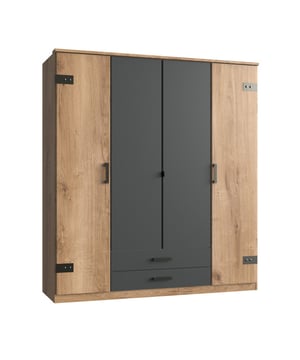 
Ontdek onze 4-deurs kast in eiken en grafietdecor - L180 cm. Deze kast biedt veel opbergruimte, de handgrepen zijn erg handig in het dagelijks gebruik. De 2 laden stellen u ook in staat om uw spullen naar keuze op te bergen en te sorteren. De industriële stijl van de kast past perfect in elk interieur. Productkenmerken: 4-deurs kast met 2 eiken en 2 grafietdecor. Hoofdmateriaal: spaanplaat met eiken balkdecor en grafietdecor. Productafmetingen: Lengte 180 cm x Hoogte 199 cm x Diepte 58 cm - Nettogewicht: 135 kg. Verpakkingsafmetingen: Pakket nr. 1: Breedte 57,1 cm x Diepte 198,6 cm x Hoogte 8,6 cm - Bruto gewicht: 43 kg. Pakket nr. 2: Breedte 57,1 cm x Diepte 192,6 cm x Hoogte 6,8 cm - Bruto gewicht: 34 kg. Pakket nr. 3: Breedte 44,8 cm x Diepte 162,4 cm x Hoogte 3,9 cm - Bruto gewicht: 16 kg. Pakket nr. 4: Breedte 44,8 cm x Diepte 194,6 cm x Hoogte 4,6 cm - Bruto gewicht: 25 kg. Pakket nr. 5: Breedte 57,1 cm x Diepte 202 cm x Hoogte 3,8 cm - Bruto gewicht: 24 kg. Totaal bruto gewicht: 142 kg. Merk: CaliCosy Kleur: Wooden Effect