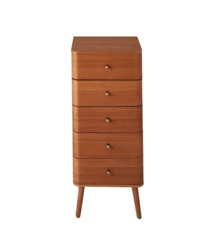 
Productkenmerken:Chiffonier met 5 laden en knoppen van bronskleurig metaal.Voorzijde met afgeronde randen.Kast en ladefronten bedekt met houtfineer, poten van massief grenenhout.Afmetingen product: Lengte 42 cm x Diepte 35 cm x Hoogte 100 cm Nettogewicht: 18 kg.Afmetingen verpakking:Pakket nr. 1: Lengte 84,5 cm x Diepte 48 cm x Hoogte 19 cm Brutogewicht: 20,5 kg. Merk: CaliCosy Kleur: Wooden Effect