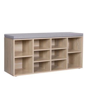
Productkenmerken: Schoenenbank met 10 compartimenten. Met schuimkussen en linnen bekleding. Voor de entree. Met deze schoenenbank kunt u comfortabel zitten en moeiteloos uw schoenen vastmaken. De afneembare linnen hoes is gemakkelijk schoon te maken. De stevige structuur van de kast kan een maximale statische belasting van 150 kg dragen. Productafmetingen: Breedte 30 cm x Lengte 104 cm x Hoogte 48 cm - Nettogewicht: 21,7 kg. Verpakkingsafmetingen: Breedte 15,5 cm x Hoogte 38,5 cm x Diepte 117,5 cm - Brutogewicht: 21,7 kg. Merk: CaliCosy Kleur: Grey