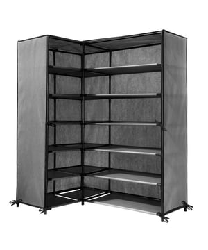 
Product kenmerken: Hoekkast voor schoenen. 6 niveaus. Metalen buisstructuur, plastic connectoren, buitenkant van 75g geweven stof, geweven stoffen plank met PP coating. Zeer snel monteerbaar. Deze kast kan 30 paar schoenen bevatten. Productafmetingen: Lengte 60+30 cm x Breedte 30/30 cm x Hoogte 107 cm - Nettogewicht: 3,34 kg. Verpakkingsafmetingen: Verpakking nr. 1: Breedte 30 cm x Lengte 62 cm x Diepte 7,5 cm - Bruto gewicht: 3,60 kg. Merk: CaliCosy Kleur: Grey