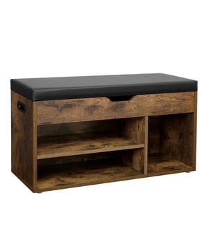 
Plaats deze Schoenenbank met 3 compartimenten en 1 opbergvak - L80 cm in uw kamer om praktisch en esthetisch te combineren! U kunt tot 6 paar schoenen in 2 compartimenten aan de linkerkant plaatsen en laarzen aan de rechterkant. Er is zelfs een verborgen vak onder de klapstoel waar u een schoenlepel, schoencrème en een borstel kunt plaatsen. Productkenmerken: Kleur: Rustiek bruin, Zwart. Hoofdmateriaal: Spaanplaat, Ander textiel, Polymeerschuim. Afwerking: Mat. 3 compartimenten en 1 opbergvak. Maximaal draagvermogen van 150 kg. Productafmetingen: Lengte 80 cm x Breedte 44 cm x Hoogte 30 cm - Netto gewicht: 14,6 kg Verpakkingsafmetingen: Lengte 93,5 cm x Hoogte 38,5 cm x Breedte 17,5 cm - Brutogewicht: 16,5 kg Merk: CaliCosy Kleur: Brown