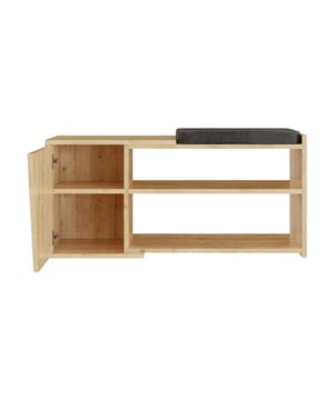 
Productkenmerken: Gemaakt van 100% melamine spaanplaten. FSC-gecertificeerd, wat betekent dat het product is gemaakt van 100% gerecycled hout uit duurzaam beheerde bossen. De wandmontage-optie voegt een extra laag stabiliteit en veiligheid toe. Productafmetingen: breedte 47 cm x lengte 104 cm x hoogte 37 cm - Nettogewicht: 24,9 kg. Verpakkingsafmetingen: Verpakking nr. 1: lengte 84,5 cm x hoogte 56 cm x diepte 20,5 cm - Brutogewicht: 25,68 kg. Merk: CaliCosy Kleur: Wooden Effect