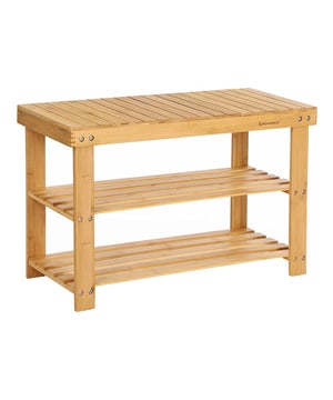 
Praktisch en esthetisch, deze Schoenenbank met 3 Niveaus van Natuurlijk Bamboe - L70 cm is ideaal om extra opbergruimte toe te voegen aan uw entree! Bamboe heeft een specifieke vezelstructuur die het net zo sterk maakt als beukenhout of esdoornhout. De verf maakt het vochtbestendig en gemakkelijk schoon te maken, de afgeronde randen en de verzonken schroeven voorkomen verwondingen. Productkenmerken: Kleur Natuurlijk Hoofdmateriaal Bamboe Afwerking Bamboe Eenvoudige installatie en assemblage Maximale belasting 130 kg Productafmetingen: Lengte 70 cm x Breedte 28,4 cm x Hoogte 45 cm - Netto gewicht: 4 kg Verpakkingsafmetingen: Lengte 74 cm x Hoogte 31 cm x Breedte 5,5 cm - Bruto gewicht: 4,48 kg Merk: CaliCosy Kleur: Wooden Effect