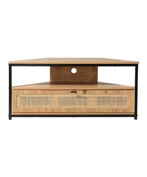 
Productkenmerken:Hoek-TV-meubel. 1 klepdeur met natuurlijk rotan webbing. Zwarte metalen poten.  Houtdecor. Productafmetingen:Breedte 30 cm x Lengte 100 cm x Hoogte 45 cm - Nettogewicht: 12,7 kg. Pakketafmetingen:Breedte 36 cm x Lengte 106,54 cm x Hoogte 13,5 cm - Nettogewicht: 13,7 kg.  Merk: CaliCosy Kleur: Wooden Effect
