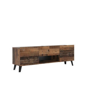 
Ontdek onze TV-meubel met 2 deuren en 1 lade Brighton 2 - L140 cm x 46,5 cm om een praktische opbergoplossing aan uw woonkamer toe te voegen. Met 2 deuren en 1 lade kunt u veel objecten naar keuze en uw multimedia-accessoires opbergen. Dit TV-meubel kan op twee verschillende manieren worden gepresenteerd, met poten of hangend. U kunt het dus naar wens installeren, afhankelijk van uw ruimte. Verkrijgbaar in twee kleuren: eiken en vintage eiken. Productkenmerken: Hoofdmateriaal: Gelamineerde houten samengestelde paneel. Wordt als bouwpakket geleverd. Gebruiksaanwijzing bijgeleverd. Zelf te monteren. 2 deuren. 1 lade. Productafmetingen: Lengte 140 cm x Hoogte 46,5 cm x Diepte 34,5 cm - Netto gewicht: 23,7 kg. Afmetingen van het pakket: Pakket nr. 1: Hoogte 42,4 cm x Breedte 147,6 cm x Diepte 11,8 cm - Brutogewicht: 26,7 kg. Merk: CaliCosy Kleur: Wooden Effect