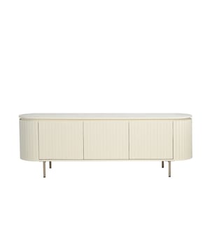 
Geef je woonkamer een stijlvolle upgrade met het Livingfurn Tv-meubel Patou in ivoor. Dit prachtige tv-meubel combineert functionaliteit met een luxueuze uitstraling, waardoor het een echte blikvanger in je interieur wordt. Het ribbed front design en de greeploze deuren geven het meubel een moderne en minimalistische look. Met een breedte van 170 cm biedt dit tv-meubel voldoende ruimte voor al je media-apparatuur en accessoires.Het Patou tv-meubel is gemaakt van hoogwaardig mango hout en een stevig stalen frame met coating, wat zorgt voor stabiliteit en duurzaamheid. De combinatie van natuurlijke materialen en een eigentijds design maakt dit meubel geschikt voor diverse interieurstijlen. De ivoorkleurige afwerking geeft het tv-meubel een tijdloze en elegante uitstraling, waardoor het perfect past in zowel moderne als klassieke woonkamers. Het greeploze design draagt bij aan een strak en opgeruimd geheel.MerkLivingfurnModelPatouProducttypeTV MeubelKleurIvoor / BeigeMateriaalMango hout, Gecoat staalAfmetingenBreedte: 170 cm, Diepte: 43 cm, Hoogte: 56 cmDesignGreeploze deuren, Ribbed/Slatted patroon frontGarantie2 jaar