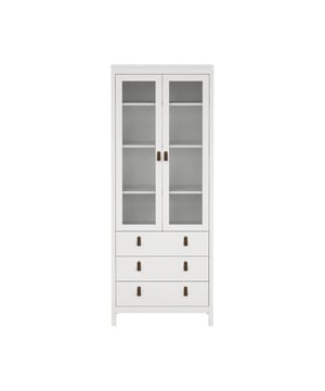 
Productkenmerken:Structuur van spaanplaat.Onderstel van MDF.2 glazen deuren met 3 in hoogte verstelbare legplanken, 3 lades.Metalen kogelladegeleiders.Metalen scharnieren.Kies bij de montage uw handgreepstijl: van natuurlijk leer of zilverkleurig metaal.Productafmetingen: Lengte 78,05 cm x Breedte 32,5 cm x Hoogte 199,0 cm - Nettogewicht: 54,5 kg.Pakketafmetingen:Pakket nr. 1: Lengte 92,5 cm x Diepte 44,8 cm x Hoogte 21,4 cm - Brutogewicht: 27,6 kg.Pakket nr. 2: Lengte 211,7 cm x Diepte 42,3 cm x Hoogte 13,0 cm - Brutogewicht: 29,2 kg.Totaal brutogewicht: 58,9 kg. Merk: CaliCosy Kleur: White