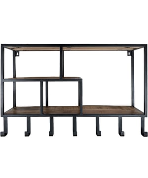 
Een mooie wandkast is niet alleen praktisch (want: extra opbergruimte!) maar geeft ook een gezellige uitstraling aan een lege muur. Show je favoriete items aan de zeven haken of geef jouw spullen een plekje zodat je alles in één oogwenk terugvindt! Merk: Home67 Materiaal: Mangohout,Metaal Kleur: Zwart;Bruin EAN: 7141047082857