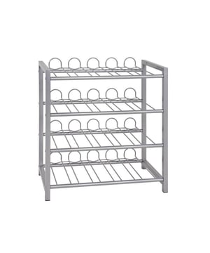 
Productkenmerken: Wijnrek van aluminiumkleurige gelakte stalen buis. 4 niveaus voor ongeveer 36 flessen van 1,5 l. Maximale draaglast: 60 kg.  Zelf te monteren. Productafmetingen: Lengte 54 cm x breedte 31 cm x hoogte 60 cm - Nettogewicht: 4,77 kg.  Verpakkingsafmetingen: Pakket nr.1: Lengte 35 cm x breedte 62 cm x hoogte 12,5 cm - Bruto gewicht: 5,3 kg.  Merk: CaliCosy Kleur: Grey