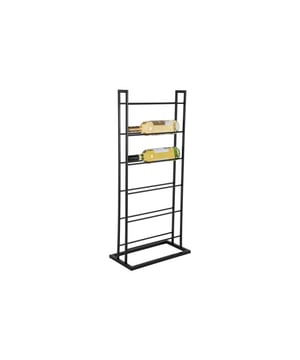 
Wine Rack – stijlvolle opslag voor je wijnEen wine rack van Present Time biedt zowel wand- als vloeroplossingen voor het opslaan van je favoriete wijnen. Kies het model dat het beste bij je stijl past. Elk model is beschikbaar in zwart en goud, waardoor je altijd een elegante en praktische optie hebt om je wijncollectie te presenteren. - Afmeting: 38x20x84,5 - Kleur: Zwart - Materiaal: Metaal