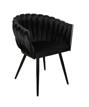 
De Wave-stoel is vernoemd naar het prachtige weefpatroon in de omsluitende rugleuning. Deze stoel is een moderne luxe eyecatcher in je interieur, een opvallende verschijning met een uniek design dat zeker tot een gesprek zal leiden onder je dinergasten. Hang je graag lang aan de eettafel, dan is de Wave stoel de perfecte keuze. Het schuimkussen van 5 cm en de comfortabele rugleuning creëren de perfecte zitpositie voor lange avonden aan tafel. De Wave stoel is verkrijgbaar in vijf opvallende kleuren: Zwart, Zandwit, Donkergrijs, Koper en Olijfgroen. Levertijd 1-3 werkdagen Let op: vanaf 2 stuks te bestellen. MATERIAAL: Velvet, Metaal BEKLEDING: Velvet KLEUR: Zwart ONDERHOUDSVOORSCHRIFTEN: Met een vochtige doek afnemen. Erna afdrogen met een droge doek. AFMETING: Breedte: 60 CM Diepte: 54 CM Hoogte: 78,5 CM Zithoogte: 48 CM Armhoogte (voor): 70 CM Merk: CASA DI ELTURO Materiaal: Metaal Kleur: Zwart