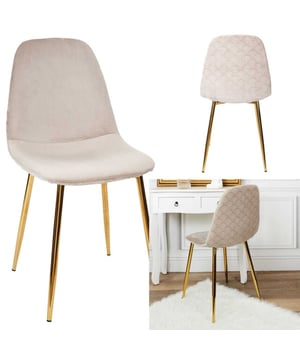 
Kies deze prachtige set van 4 designstoelen "Royal" 86 cm taupe die perfect zal voldoen aan uw verwachtingen op het gebied van functionaliteit en esthetiek! Dankzij de verschillende facetten van deze stoel zal hij ongetwijfeld een chique en verfijnde toets aan de sfeer van uw eetkamer geven. De stof is op de rug van de stoel verfijnd voorzien van gebogen dessin in de stof, wat het er chique maakt. Door de goudkleurige metalen poten passen de stoelen goed in een klassieke stijl maar dat is juist nu weer modern. De stoelen hebben geen armleuning waardoor ze weinig ruimte in beslag nemen aan een eettafel. De zitting is gevuld met foam waardoor ze lekker zitten. De stof is een combinatie van textiel met polyester.Productkenmerken Eettafelstoelen Royal:4 eetkamerstoelenZonder armleuningZitting: PolyesterPoten: metaalAfmetingen stoel: breedte 50 cm, hoogte 86 cm, diepte 44 cmZithoogte: 47 cmMaximaal gewicht: 110 kgEenvoudige montageInclusief montagehandleiding - Afmeting: - Kleur: Taupe - Materiaal: Metaal