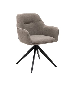
Meet Arne! Draaistoel Arne is met zijn tijdloze ontwerp en doordachte details een toevoeging in elk interieur. De zitting van deze stoel is gestoffeerd in onze vertrouwde grove texture stof dat rust op een modern 360-graden draaibaar frame. Het frame heeft een automatische terugdraaifunctie waardoor de stoel altijd weer terug komt te staan in de originele stand. Merk: Kick Collection Kleur: Grijs Hoogte: 81 cm Breedte: 59 cm Diepte: 60 cm Zithoogte: 46 cm Zitdiepte: 45 cm Hoogte armleuning: 63 cm Gewicht: 8,1 kg Materiaal: texture stof en metaal Kleur onderstel: Zwart