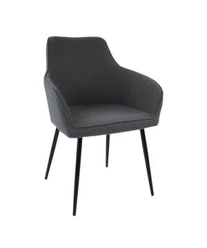
Kick Eetkamerstoel Maud - Donkergrijs MAUD, een heerlijke eetkamerstoel met armleuning voor extra comfort. MAUD is stoer en elegant tegelijk door haar ruime zitting met zacht golvende lijnen. Merk: Kick Collection Kleur: Donkergrijs Hoogte: 88 cm Breedte: 58 cm Diepte: 51 cm Zithoogte: 48 cm Zitdiepte: 44 cm Hoogte armleuning: 64-72 cm Materiaal: Boucle