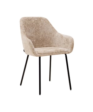 
Maak kennis met eetkamerstoel Odin! Odin is het perfect voorbeeld van strak en minimalisme met een elegant randje. De stoel is gehuld in een chenille stof en heeft een warme uitstraling. De zitting is comfortabel en beschikt over goed gepositioneerde armleuningen waardoor de zitervaring optimaal wordt. Merk: Kick Collection Kleur: Champagne Hoogte: 84 cm Breedte: 59 cm Diepte: 59 cm Zithoogte: 49 cm Zitdiepte: 43 cm Hoogte armleuning: 61-65 cm Gewicht: 5,7 kg Materiaal: Chenille stof en metaal Kleur onderstel: Zwart