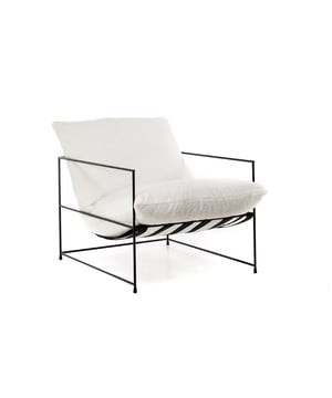 
De Elton is een luxe fauteuil van Italiaans design. Het minimalistische zwart metalen frame in combinatie met de zachte vulling van de zitting zorgt niet alleen voor een prachtige moderne uitstraling maar ook voor uiterst zitcomfort. Het inzetstuk van het zit- en rugleuningkussen heeft stiksels om te voorkomen dat de vulling verschuift. De ritssluiting die de bekleding vergemakkelijkt, bevindt zich onder de zitting. De fauteuil, bekleed met een wit teddy stof design past perfect in een loft interieur. De hoogte van de stoel is 84 cm, de breedte 82 cm en de diepte 100 cm. Materiaal Bekleding: Teddy Frame: Metaal Poten: Metaal Kleur Bekleding: Wit Frame: Zwart Poten: Zwart Afmetingen Hoogte: 84 cm | diepte: 100 cm | breedte 82 cm Zithoogte: 49 cm | Zitdiepte: 59 Merk: Aemely Kleur: Wit