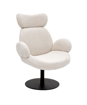 
Meet Lev! Wat is hij gaaf hè?! Door het unieke ontwerp, de afgeronde vormen en zijn designpoot straalt deze fauteuil klasse uit. Lev is gestoffeerd in een prachtige bouclé stof en verkrijgbaar in fijne 2 kleuren. Merk: Kick Collection Kleur: Crème Hoogte: 102 cm Breedte: 83 cm Diepte: 69 cm Zithoogte: 41 cm Zitdiepte: 53 cm Hoogte armleuning: 67 cm Materiaal: Bouclé Kleur onderstel: Zwart