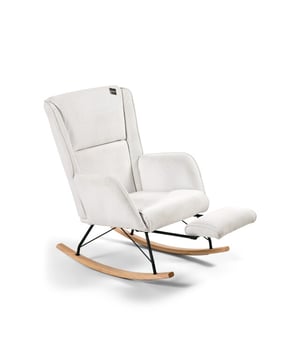 
voor iedere mama (en papa) Aemely heeft de ideale schommelstoel voor iedere mama gecreëerd. Het model Relax biedt nog meer ontspanning door de ingebouwde voetsteun. Deze voetsteun is eenvoudig in- en uitklapbaar.  Het design is modern en de schommelstoel is gemaakt van zachte, trendy ribstof. Kom tot rust dankzij de schommelende bewegingen en verminder stress en spanningen. De kleur van de Aemely schommelstoel Relax is neutraal, waardoor het past in ieder interieur.   Kom tot rust dankzij deze schommelstoel speciaal ontworpen voor mama Deze schommelstoel is perfect voor in de babykamer, maar zal ook in de woonkamer zeker niet misstaan. De zachte stof en dikke vulling in combinatie met de uitklapbare voetsteun zorgen voor optimaal zitcomfort, bijvoorbeeld tijdens het in slaap wiegen, voeden of kalmeren van je baby. De combinatie van Merk: Aemely Materiaal: Stof Kleur: Wit EAN: 8720929910762