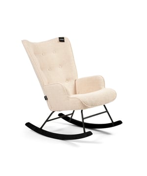 
Heerlijke zachte Aemely schommelstoel bekleed met een super leuke, beige schapenstof met zwarte porten. Deze zwarte schommelstoel past perfect in de baby kamer woonkamer! De zachte stof en dikke vulling zorgen voor een fijn zitcomfort. De rug is 67 cm lang en de diepte 45cm. De totale hoogte van de stoel is 92 cm, de diepte 68 cm en de breedte 65 cm. Materiaal Bekleding: Kunstschapenstof Frame: Metaal Poten: Beukenhout Kleur Bekleding: Beige / Off-White Frame: Zwart Poten: Zwart beukenhout Afmetingen Hoogte: 92 cm | diepte: 68 cm | breedte 65 cm Zithoogte: 45 cm | Zitdiepte: 45 cm Montage Poten en frame moeten gemonteerd worden Duidelijke handleiding bijgeleverd Merk: Aemely Materiaal: Stof;Metaal;Hout Kleur: Beige