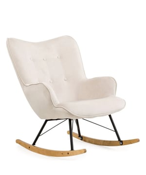 
Een super mooie witte Aemely® schommelstoel, perfect voor bijvoorbeeld op de baby kamer of in de woonkamer. De Cherub schommelstoel is wat groter dan de andere modellen en heeft een zachte stof met dikke vulling die zorgt voor uiterst zitcomfort. De rug is ongeveer 60 cm lang met een zitdiepte van 54 cm. De totale hoogte van de stoel is 93 cm, de diepte 91cm en de breedte 79 cm. Materiaal Bekleding: Microvezel Frame: Metaal Poten: Beukenhout Kleur Bekleding: Wit Frame: Zwart Poten: Natuurlijk beukenhout Afmetingen Hoogte: 93 cm | diepte: 91 cm | breedte 79 cm Zithoogte: 42 cm | Zitdiepte: 54 cm Montage Poten en frame moeten gemonteerd worden Duidelijke handleiding Merk: Aemely Materiaal: Stof Kleur: Wit EAN: 6096052024075