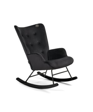 
Super zachte Aemely® schommelstoel bekleed in een zwart fluwelen stof. Deze Aemely stoel is perfect voor bijvoorbeeld op de baby kamer of als pronkstuk in de woonkamer! De zachte velours stof en dikke vulling zorgen voor een fijn zitcomfort. De rug is ongeveer 60 cm lang en de zitdiepte 45cm. De totale hoogte van de stoel is 95 cm, de diepte 84 cm en de breedte 68 cm. Materiaal Bekleding: Velvet / Fluweel Frame: Metaal Poten: Beukenhout Kleur Bekleding: Zwart Frame: Zwart Poten: Zwart Afmetingen Hoogte: 95 cm | diepte: 84 cm | breedte 68 cm Zithoogte: 45 cm | Zitdiepte: 45 cm Montage Poten en frame moeten gemonteerd worden Duidelijke handleiding bijgeleverd Attributen Stijlvol met knopen gecapitonneerde Merk: Aemely Materiaal: Stof;Metaal;Hout Kleur: Zwart EAN: 8720929910847