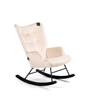 
Super zachte Aemely schommelstoel bekleed in een beige fluwelen stof. Met deze Steerne schommelstoel haalt u een pronkstuk met koninklijke allure in huis. Iedereen die op deze prachte schommelstoel gaat zitten komt zeker aan zijn ontspanning / rust toe. De elegante velvet / velours stoffering in combinatie met de zwarte poten & het zwart stalen frame maakt deze schommelstoel een pracht exemplaar. Wilt u de show stelen met een pronkstuk in uw woonkamer en die helemaal voldoet aan de laatste design trends? Koop dan nu deze fantastische schommelstoel. De zachte velours stof en dikke vulling zorgen voor een fijn zitcomfort. De rug is ongeveer 67 cm lang en de zitdiepte is 45cm. De totale hoogte van de stoel is 85 cm, de diepte 68 cm en de breedte 64 cm. Materiaal Bekleding: Velvet/ Fluweel Frame: Metaal Poten: Massief beukenhout Kleur Bekleding: Beige Frame: Merk: Aemely Materiaal: Stof;Metaal;Hout Kleur: Beige