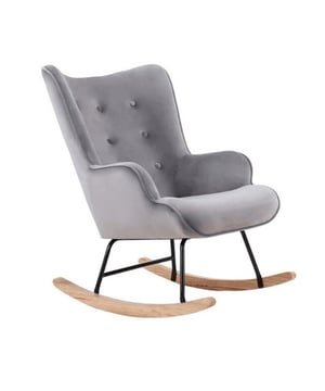 
Super zachte Aemely schommelstoel bekleed in een grijs fluwelen stof. Deze stoel is perfect voor bijvoorbeeld op de babykamer of als pronkstuk in de woonkamer! De zachte velours stof en dikke vulling zorgen voor een fijn zitcomfort. De rug is ongeveer 67 cm lang en de zitdiepte is 45cm. De totale hoogte van de stoel is 95 cm, de diepte 84 cm en de breedte 68 cm. Materiaal Bekleding: Velvet / Fluweel Frame: Metaal Poten: Beukenhout Kleur Bekleding: Grijs Frame: Zwart Poten: Naturel Beukenhout Afmetingen Hoogte: 95 cm | diepte: 84 cm | breedte 68 cm Zithoogte: 45 cm | Zitdiepte: 45 cm Montage Poten en frame moeten gemonteerd worden Duidelijke handleiding bijgeleverd Attributen Stijlvol met knopen gecapitonneerde Merk: Aemely Materiaal: Stof Kleur: Grijs EAN: 8720929910083