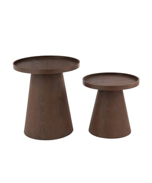 
Set Of 2 Side Table Round Mdf Dark Brown Width45Height50Length45Weight5.2 kgCollectionWinter 2025Colour BrownMaterial compositionVeneer(5%),mdf(95%)Mounting requiredYes Materiaal: