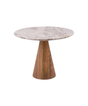 
De Force tafel van Leitmotiv combineert luxe marmer met duurzaam mangohout. Een echte, natuurlijke smaakmaker voor in jouw keuken of woonkamer dus! De Force is verkrijgbaar in twee maten. Waar ga jij voor? - Afmeting: 40x40x35cm - Kleur: Bruin - Materiaal: Marmer