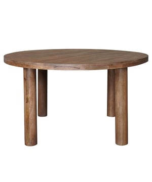 
Eettafel Tias is een ronde tafel en heeft een diameter van 140 cm, een hoogte van 75 cm en is vervaardigd uit hoogwaardig mangohout, bekend om zijn duurzaamheid en warme uitstraling. Het eenvoudige, strakke ontwerp wordt versterkt door de vier robuuste ronde poten die zorgen voor een solide basis. De Tias eettafel is perfect voor wie houdt van eenvoud. Het natuurlijke karakter van het mangohout zorgt voor een uniek uiterlijk, waardoor elke tafel zijn eigen charme heeft. Onderhoud Mangohout heeft in het algemeen weinig onderhoud nodig en is behandeld tegen vocht en vlekken. Gebruik een lichtvochtige doek om de tafel schoon te maken. Wij geven echter geen garantie op het eventueel ontstaan van oneffenheden. Om beschadigingen, vlekken en kringen te voorkomen, raden wij aan om onderzetters en/of viltjes te gebruiken. Het mangohout is afgewerkt met een beschermlaag. Om het hout te beschermen én mooi en levendig te houden raden wij aan om het hout 2 tot 4 keer per jaar te behandelen met Elite Polish. Merk: Home67 Materiaal: Mangohout Kleur: Bruin