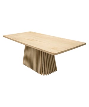 
Meet Axl! Met de combinatie van het tafelblad met afgeronde hoeken en de designpoot brengt Axl de Scandinavische sfeer naar jouw eetkamer. De tafel is gemaakt van duurzaam mangohout in een lichtbruine kleur.  Merk: Kick Collection Kleur: Naturel Hoogte: 76 cm Breedte: 100 cm Diepte: 210 cm Gewicht: 52,90 kg Materiaal: mango hout Kleur onderstel: Naturel