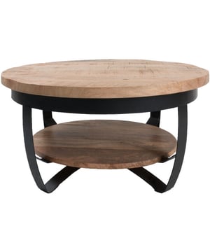 
Meet Cilamon! Salontafel Cilamon is puur en robuust. En dankzij de dubbele plaat van de salontafel heb je extra opbergruimte, voor bijvoorbeeld tijdschriften, boeken, onderzetters en de afstandsbediening. Is Cilamon jouw perfect match? Onderhoud Mangohout heeft in het algemeen weinig onderhoud nodig en is behandeld tegen vocht en vlekken. Wij geven echter geen garantie op het eventueel ontstaan van oneffenheden. Om beschadigingen, vlekken en kringen te voorkomen, raden wij aan om onderzetters en/of viltjes te gebruiken. Het mangohout is afgewerkt met een beschermlaag. Om het hout te beschermen én mooi en levendig te houden raden wij aan om het hout 2 tot 4 keer per jaar te behandelen met Elite Polish. Merk: Home67 Materiaal: Mangohout,Metaal Kleur: Bruin;Zwart EAN: 7111606909437