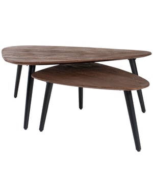 
Ontdek Jamal, een veelzijdige set van twee tafels! Met een keuze uit drie prachtige kleuren - Espresso Mangohout, Zwart Mangohout en natuurlijk Mangohout - past deze set moeiteloos bij elk interieur. De tafels zijn ontworpen om onder elkaar te schuiven, waardoor je flexibel bent in gebruik.Het kiezelvormige blad, met een dikte van 3,5 cm en conisch aflopend, voegt een uniek en eigentijds accent toe aan je inrichting. Eén tafel meet 110 x 67 x 40 cm en de andere 71 x 51 x 34 cm. Merk: Home67 Materiaal: Mangohout,Metaal Kleur: Bruin EAN: 8720769978878