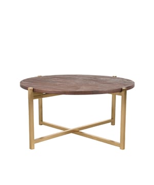 
Dox is een sfeervolle salontafel met een licht gezandstraald mango houten rond blad in espresso kleur. Het onderstel in met kruispoot is van chique goud metaal. Salontafel Dox geeft je interieur een stijlvolle en warme touch en is ook eindeloos te combineren met bijvoorbeeld Dox bijzettafel of andere bijzettafels van LABEL51.Dox heeft een modern ontwerp die door haar elegantie in elk interieur makkelijk in te passen is. Maak bijvoorbeeld een leuke mix en match met je andere favorieten van LABEL51.Salontafel Dox straalt klasse uit door haar charmante verschijning. Een echte aanwinst in je interieur.* Dox salontafel is een design tafel in een stijlvol jasje* Dox is handgemaakt* Salontafel Dox is ook verkrijgbaar met zwart metalen onderstel - Afmeting: 70x70x35 - Kleur: Bruin - Materiaal: Hout