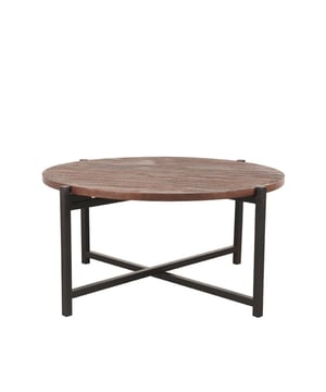 
Dox is een sfeervolle salontafel met een licht gezandstraald mango houten rond blad in espresso kleur. Het onderstel in met kruispoot is van chique zwart metaal. Salontafel Dox geeft je interieur een stijlvolle en warme touch en is ook eindeloos te combineren met bijvoorbeeld Dox bijzettafel of andere bijzettafels van LABEL51.Dox heeft een modern ontwerp die door haar elegantie in elk interieur makkelijk in te passen is. Maak bijvoorbeeld een leuke mix en match met je andere favorieten van LABEL51.Salontafel Dox straalt klasse uit door haar charmante verschijning. Een echte aanwinst in je interieur.* Dox salontafel is een design tafel in een stijlvol jasje* Dox is handgemaakt* Salontafel Dox is ook verkrijgbaar met goud metalen onderstel - Afmeting: 70x70x35 - Kleur: Bruin - Materiaal: Hout