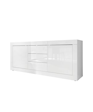 
Kenmerken product: 2 deuren. 3 laden. 2 houten planken. Metalen handgrepen. 100% Italiaanse fabricage. Gemaakt van hoogwaardig spaanplaat. "Hout afkomstig van duurzaam beheerde legale exploitaties" FSC-label. Verkrijgbaar in vijf kleuren: Hoogglans wit/ Licht eiken/ Hoogglans wit en peren eiken/ Zwart marmer/ Mat zwart en peren eiken. Productafmetingen: Lengte 210 cm x Breedte 42 cm x Hoogte 85,8 cm - Nettogewicht: 64,2 kg. Verpakkingsafmetingen: Pakket nr. 1: Lengte 221 cm x Hoogte 47,3 cm x Diepte 7,2 cm - Brutogewicht: 27,4 kg. Pakket nr. 2: Lengte 104,8 cm x Hoogte 47,3 cm x Diepte 10 cm - Brutogewicht: 19,33 kg. Pakket nr. 3: Lengte 98,7 cm x Hoogte 76,2 cm x Diepte 6,8 cm - Brutogewicht: 22,5 kg. Totaal brutogewicht: 69,5 kg. Merk: CaliCosy Kleur: White