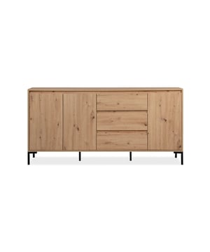 
Ontdek onze Buffetkast met 3 deuren, 3 laden en 2 planken L170 cm - Plock. Deze buffetkast biedt opbergruimte voor je interieur. De verschillende opbergmogelijkheden helpen je om je spullen georganiseerd en netjes te houden. Het ambachtelijke eiken decor geeft een warme en eigentijdse uitstraling aan je interieur. Productkenmerken: Materialen: Spaanplaat / Metalen poten. 2 deuren. 3 laden. 1 plank. Ambachtelijk eiken decor. Productafmetingen: Lengte 170 cm x Breedte 40 cm x Hoogte 87 cm - Nettogewicht: 55,9 kg. Verpakkingsafmetingen: Verpakking nr. 1: Lengte 102 cm x Hoogte 48,5 cm x Diepte 18,5 cm - Brutogewicht: 30,9 kg. Verpakking nr. 2: Lengte 180,5 cm x Hoogte 49 cm x Diepte 8,5 cm - Brutogewicht: 29 kg. Totaal brutogewicht: 59,9 kg. Merk: CaliCosy Kleur: Wooden Effect